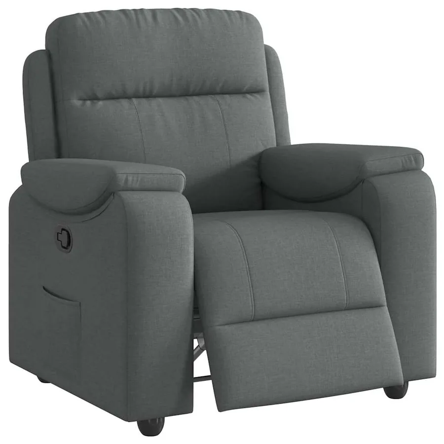 Fauteuil inclinable Gris foncé Tissu - 3