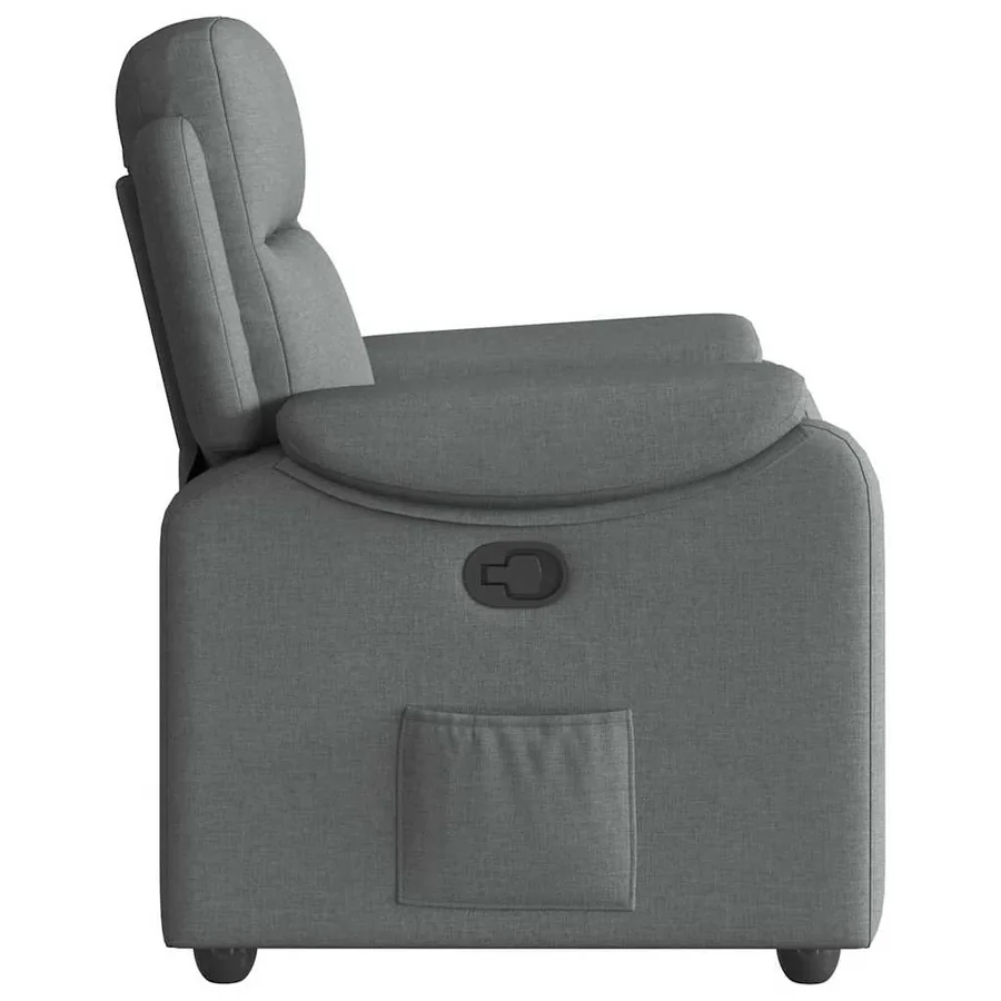 Fauteuil inclinable Gris foncé Tissu - 6