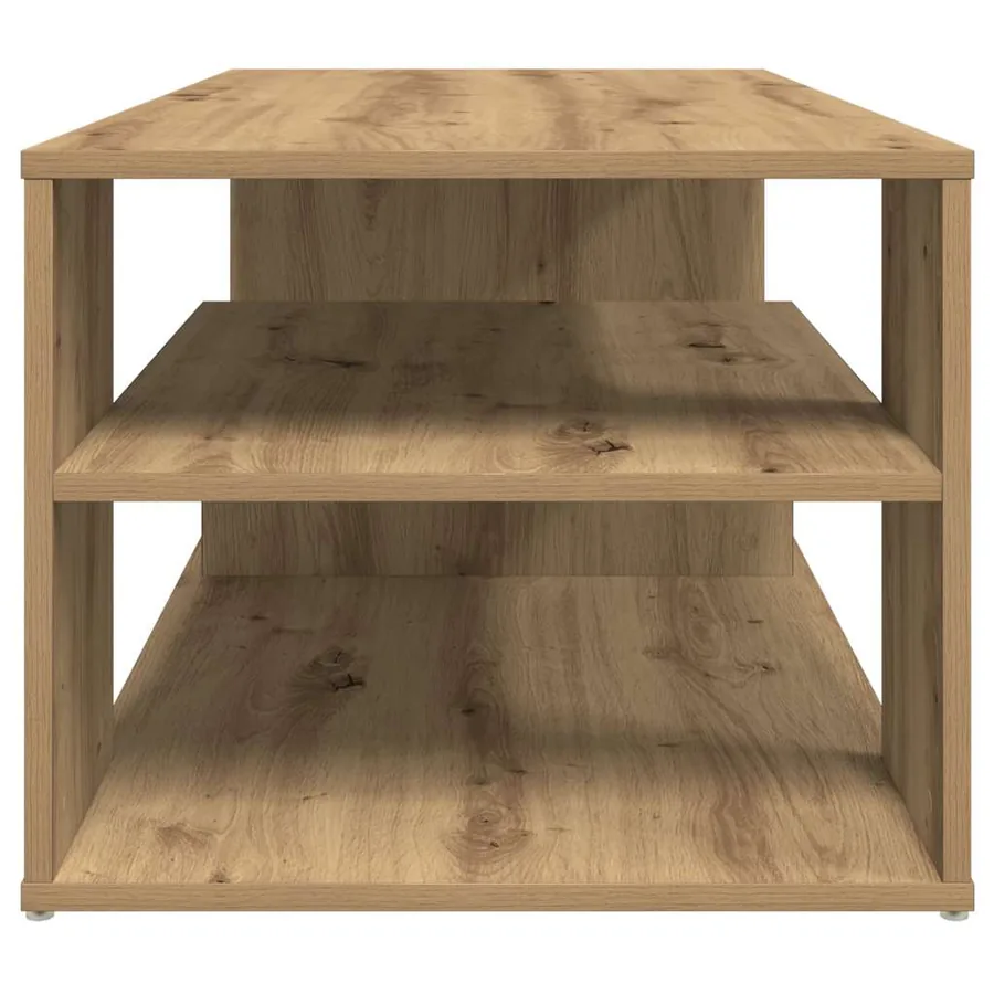 Table d'appoint chêne artisanal 100x50x40 cm bois d'ingénierie - 5