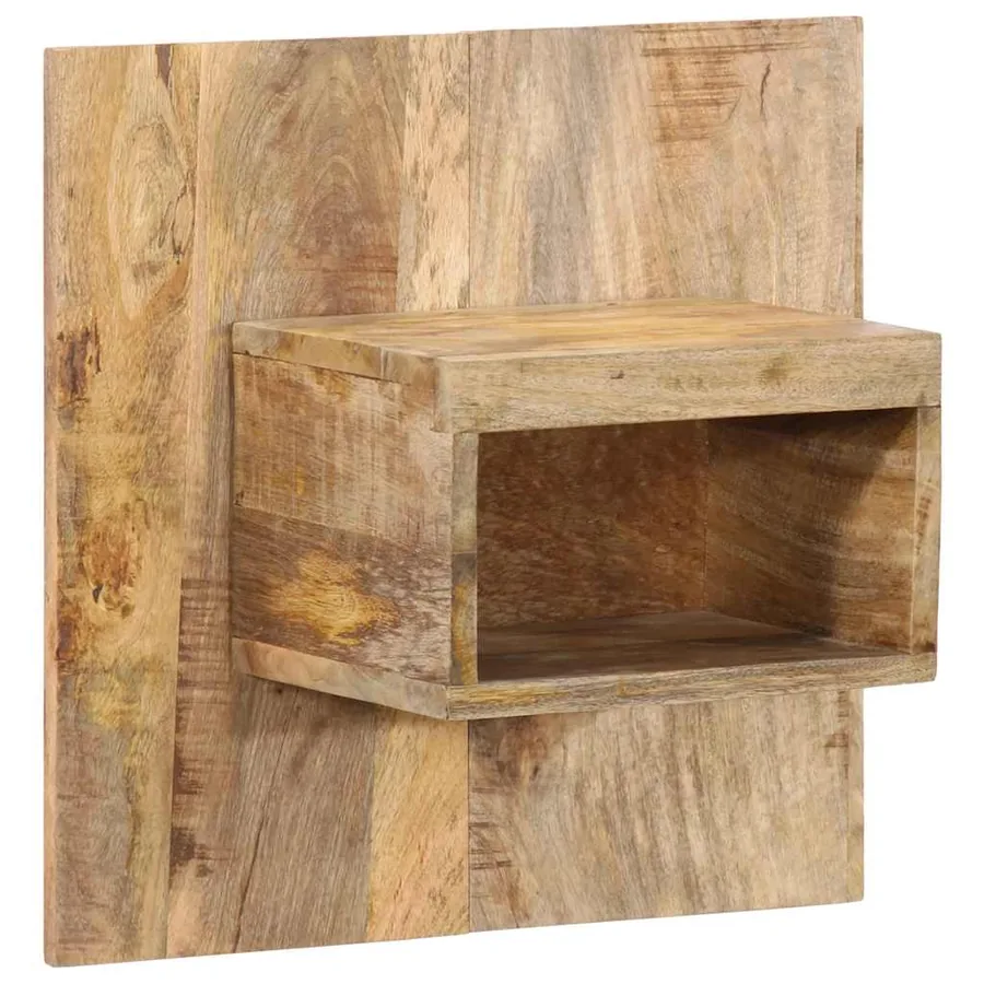 Table de chevet 50x27x50 cm bois massif de manguier brut - 11