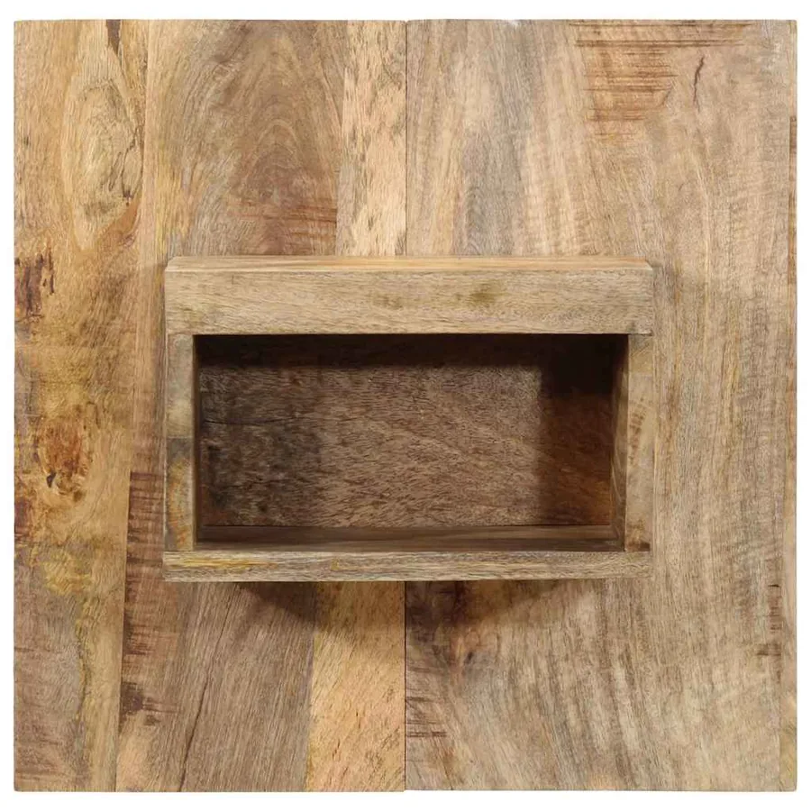 Table de chevet 50x27x50 cm bois massif de manguier brut - 2