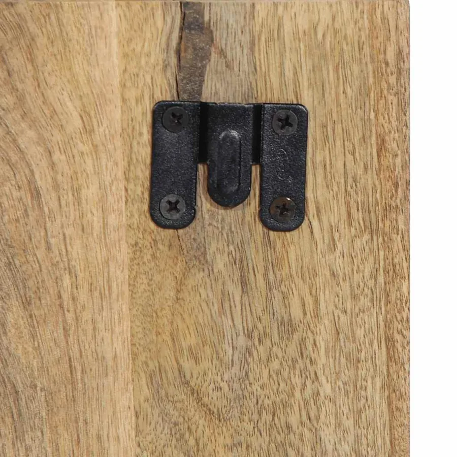 Table de chevet 50x27x50 cm bois massif de manguier brut - 6