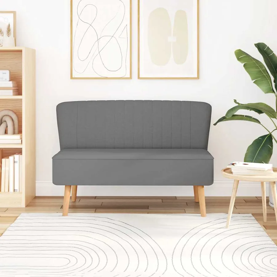 Canapé 117 x 55,5 x 77 cm Tissu Gris clair