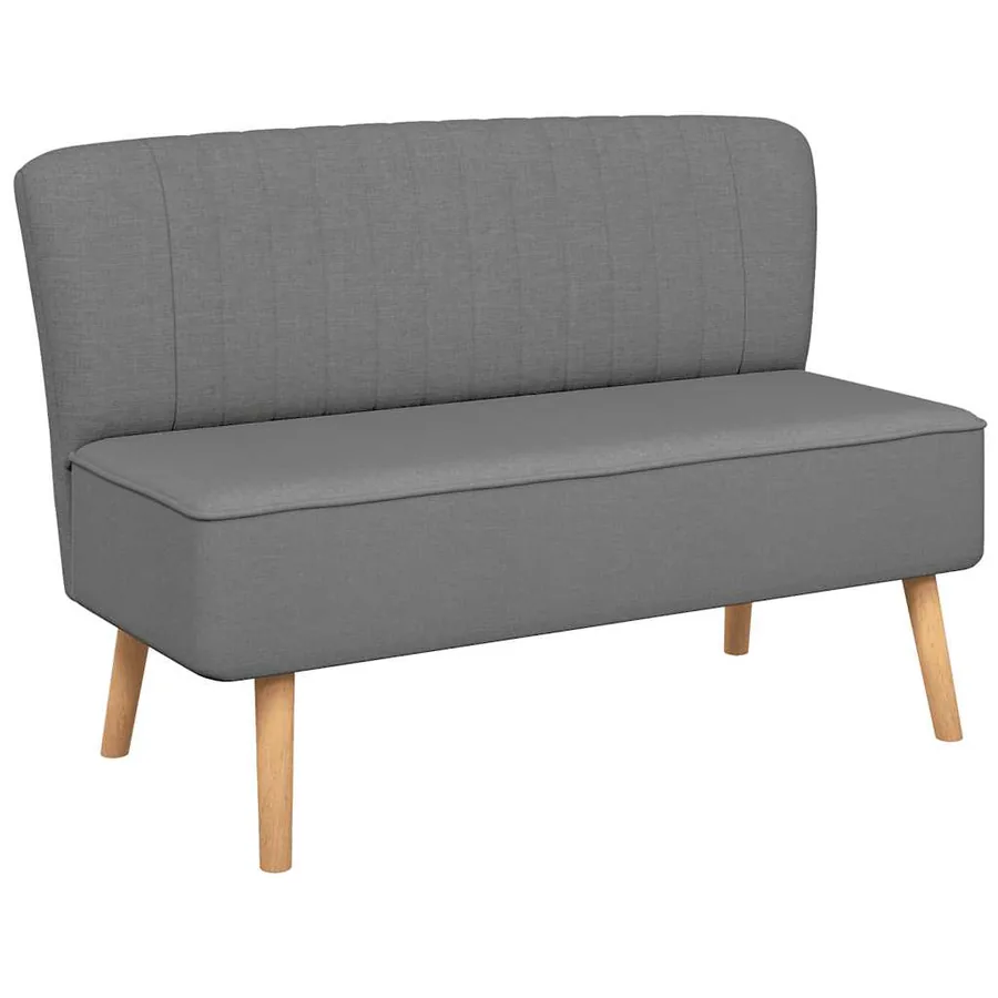 Canapé 117 x 55,5 x 77 cm Tissu Gris clair - 2
