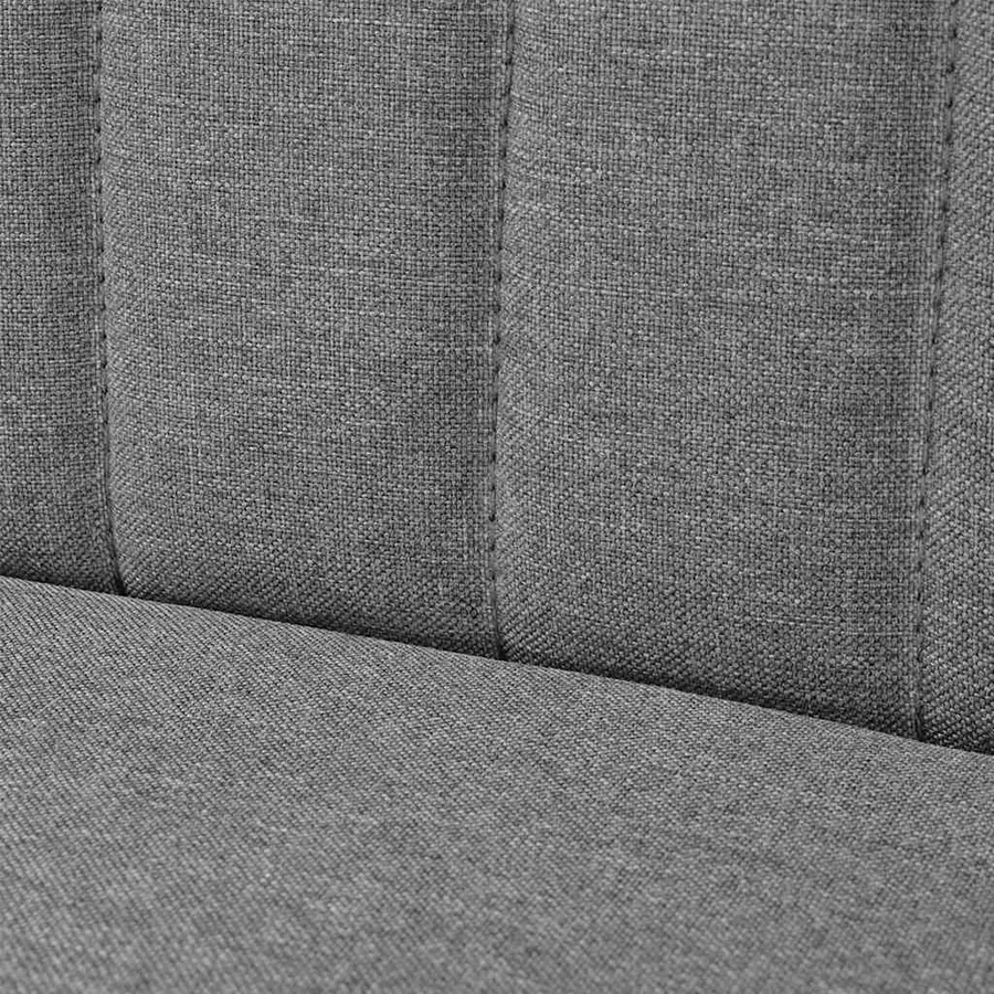 Canapé 117 x 55,5 x 77 cm Tissu Gris clair - 6