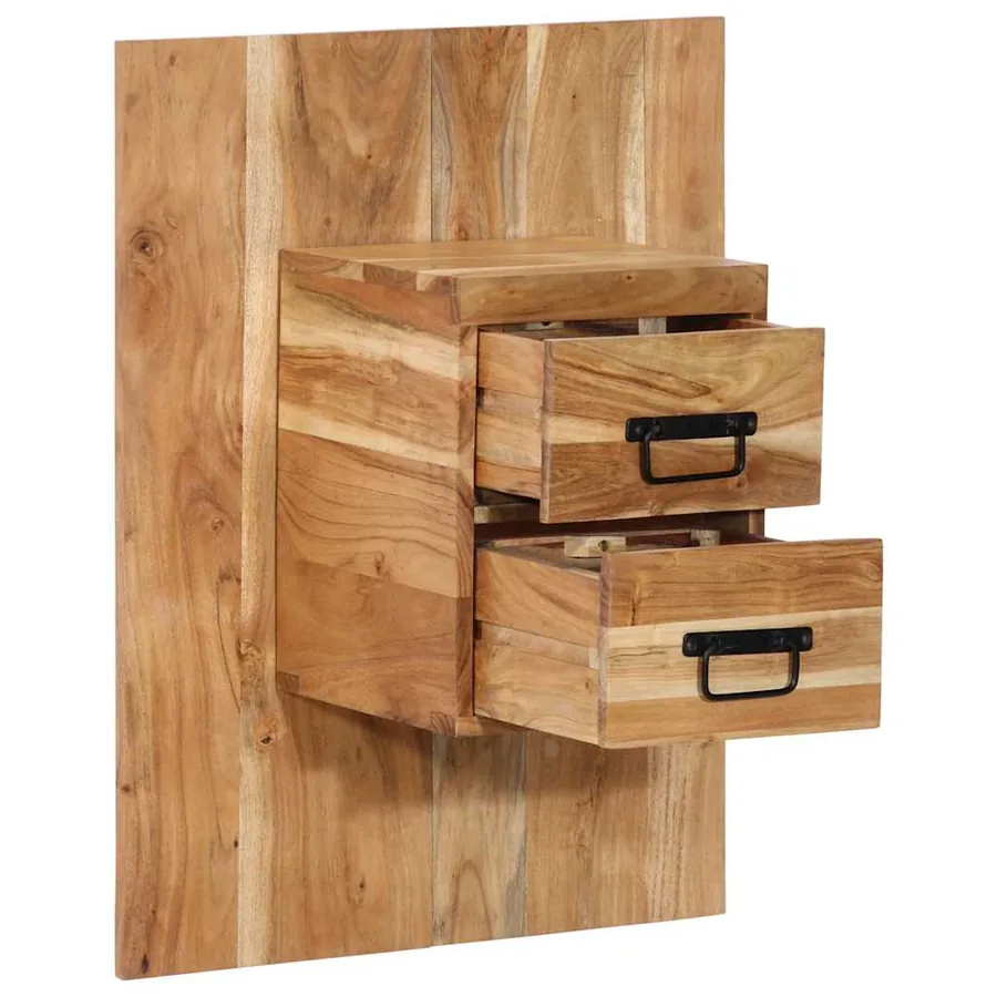 Table de chevet 60x32x80 cm bois d'acacia solide - 12