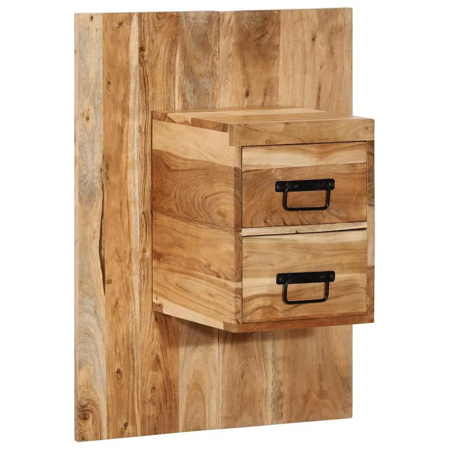 Table de chevet 60x32x80 cm bois d'acacia solide - 13