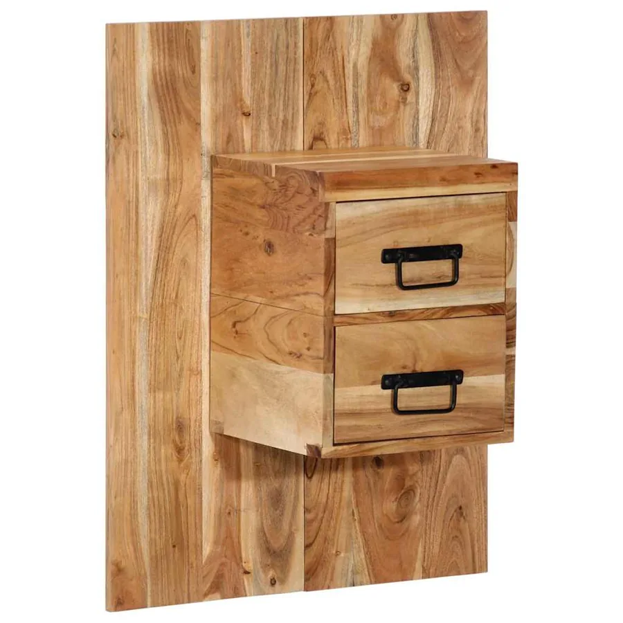 Table de chevet 60x32x80 cm bois d'acacia solide - 3