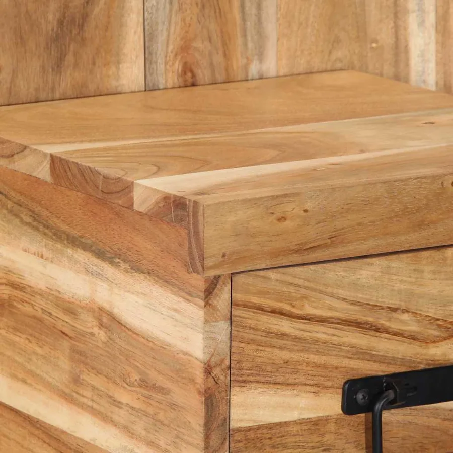 Table de chevet 60x32x80 cm bois d'acacia solide - 6