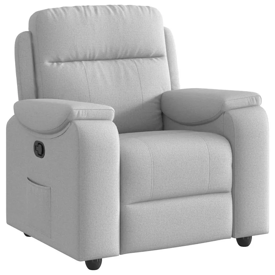 Fauteuil inclinable gris nuage tissu - 2