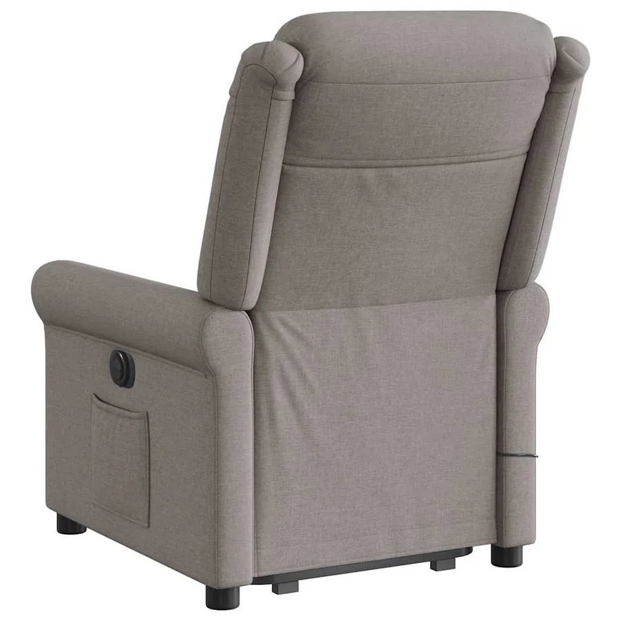 Fauteuil inclinable de massage électrique Taupe Tissu - 7