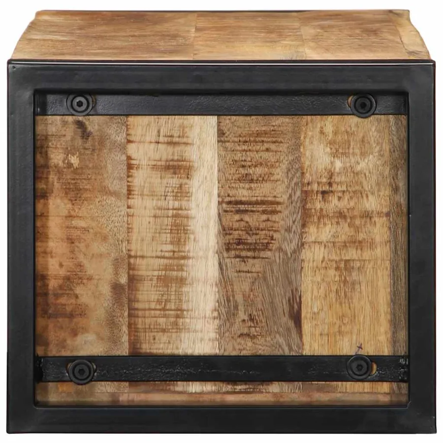 Meuble TV 80x30x25 cm bois massif de manguier brut - 3