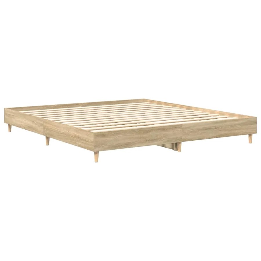 Cadre de lit sans matelas chêne sonoma 200x200 cm - 4