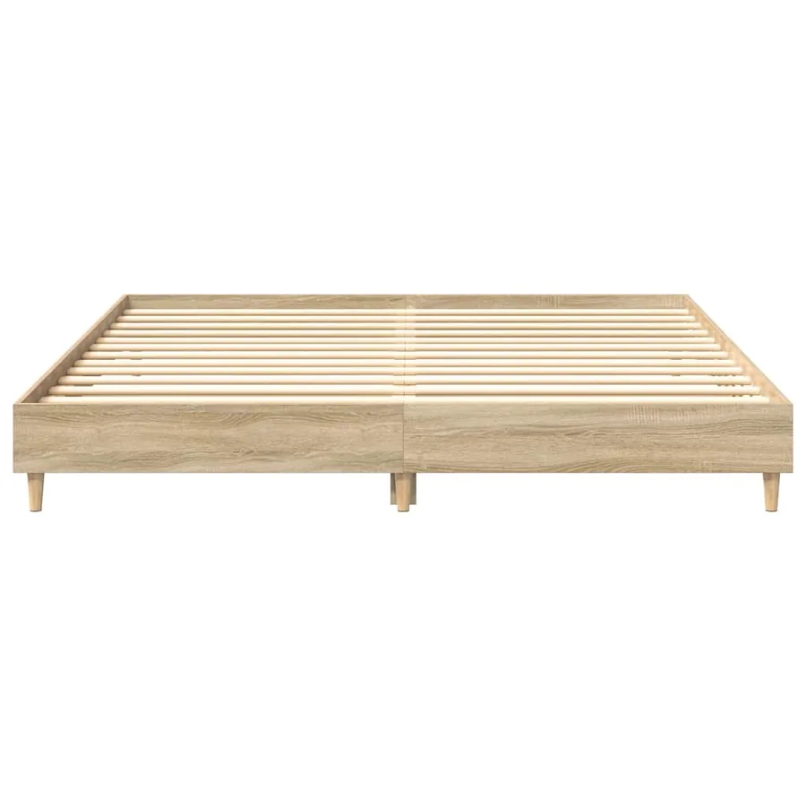 Cadre de lit sans matelas chêne sonoma 200x200 cm - 5