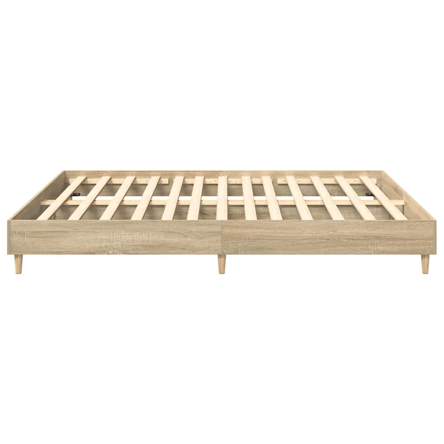 Cadre de lit sans matelas chêne sonoma 200x200 cm - 6