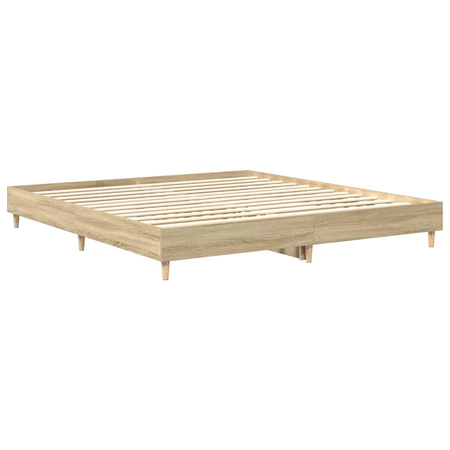 Cadre de lit sans matelas chêne sonoma 200x200 cm - 7