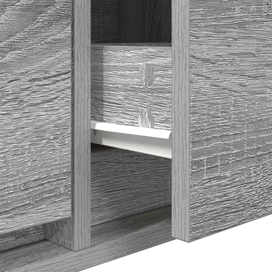 Meuble TV sonoma gris 80x31x25,5 cm bois d'ingénierie - 10