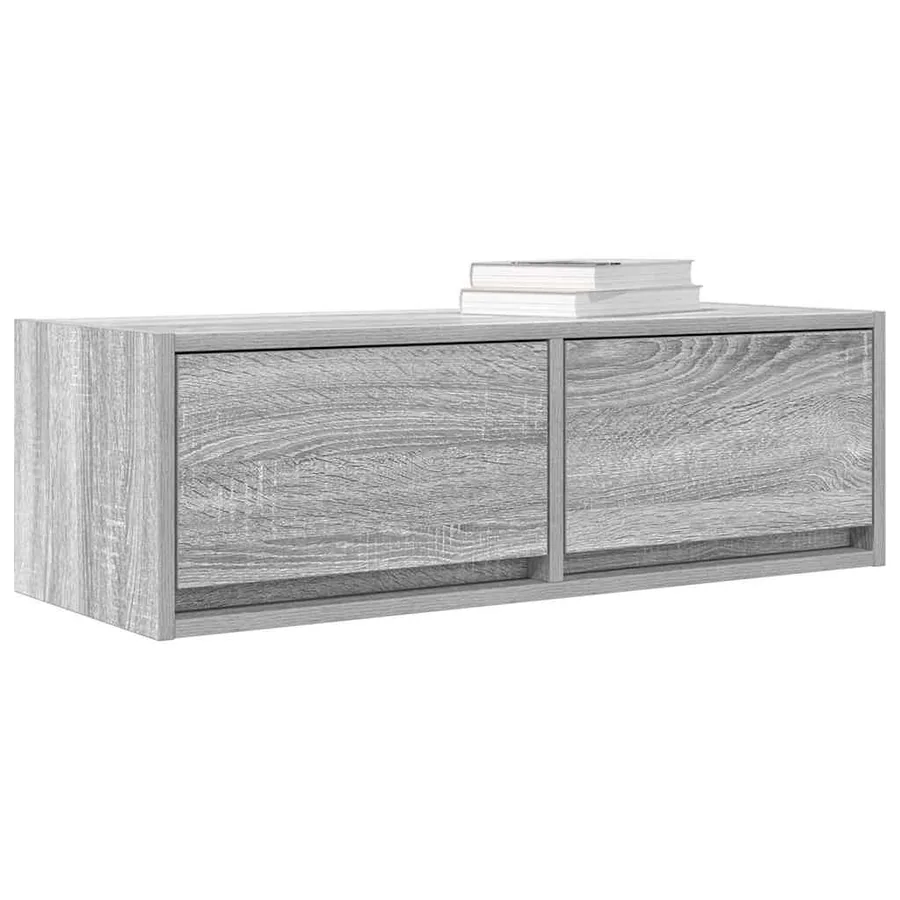 Meuble TV sonoma gris 80x31x25,5 cm bois d'ingénierie - 11