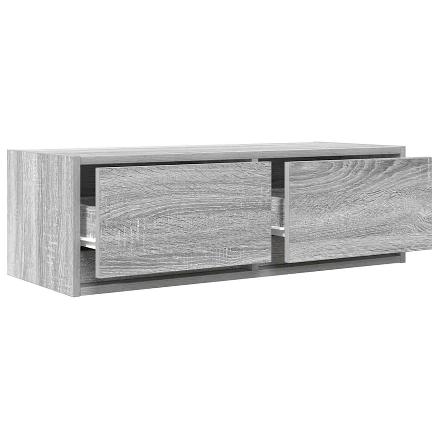 Meuble TV sonoma gris 80x31x25,5 cm bois d'ingénierie - 4