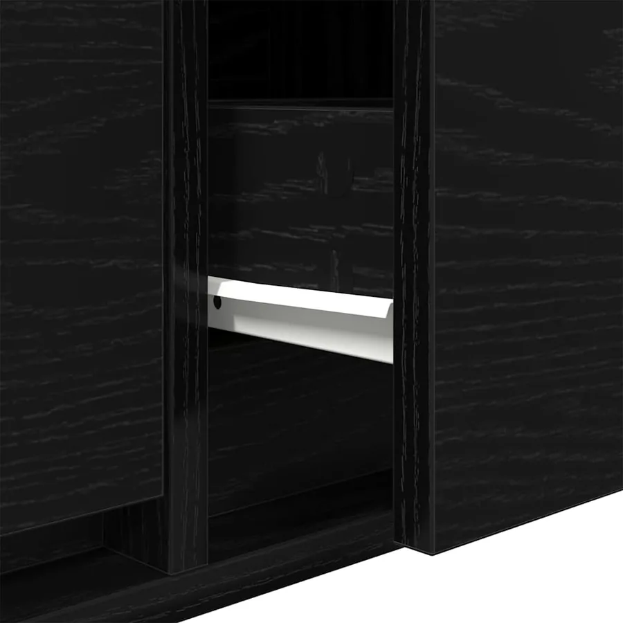 Meuble TV 2 pcs chêne noir 80x31x25,5 cm bois d'ingénierie - 11