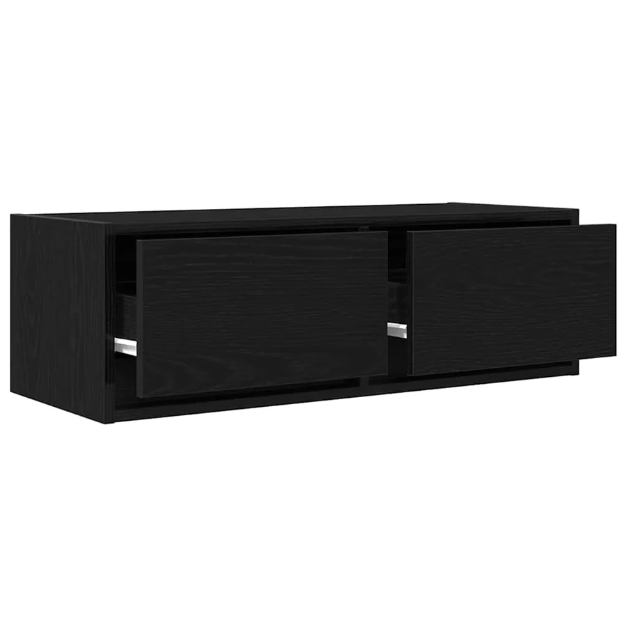 Meuble TV 2 pcs chêne noir 80x31x25,5 cm bois d'ingénierie - 4