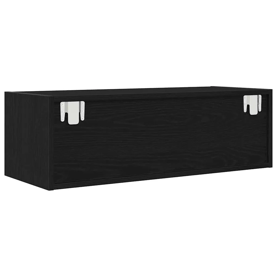 Meuble TV 2 pcs chêne noir 80x31x25,5 cm bois d'ingénierie - 7