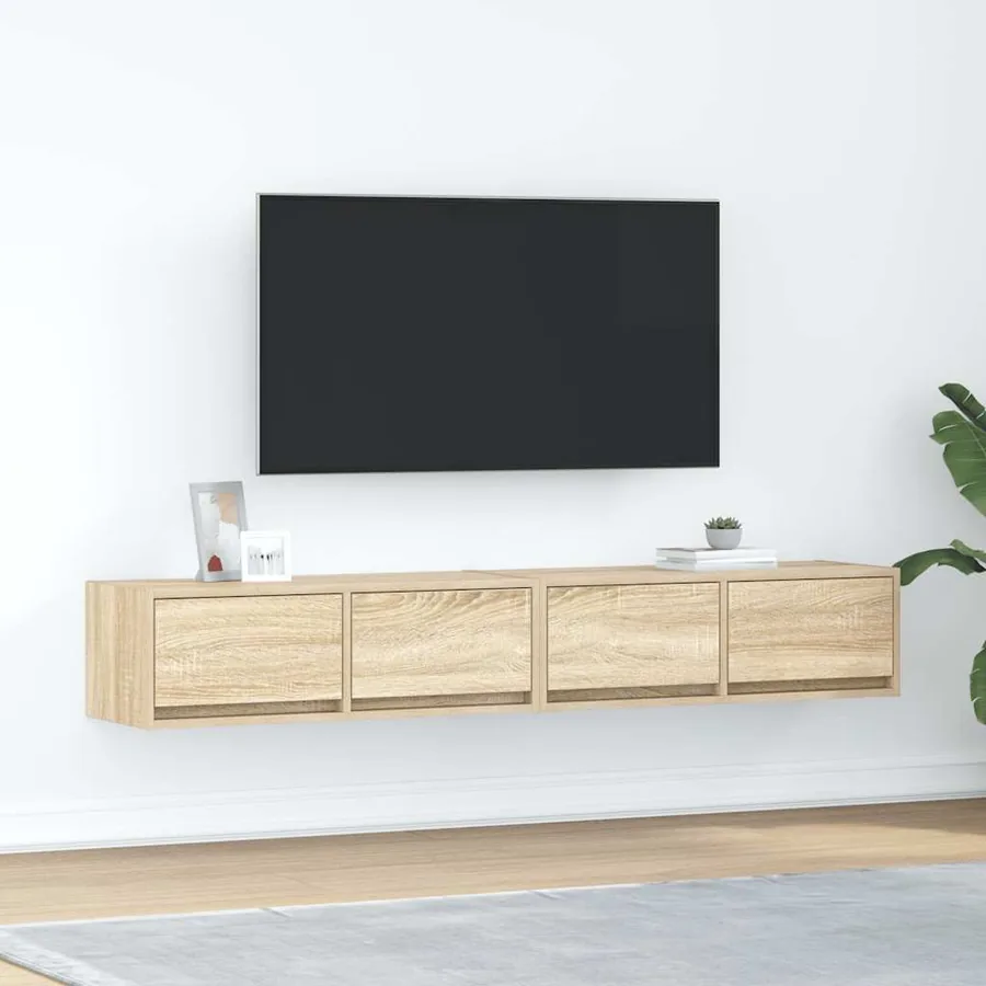 Meubles TV 2 pcs chêne sonoma 80x31x25,5 cm bois d'ingénierie