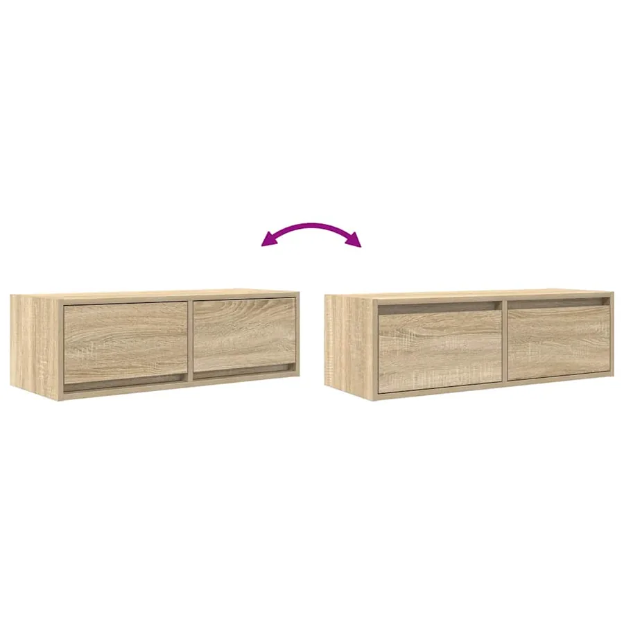 Meubles TV 2 pcs chêne sonoma 80x31x25,5 cm bois d'ingénierie - 13