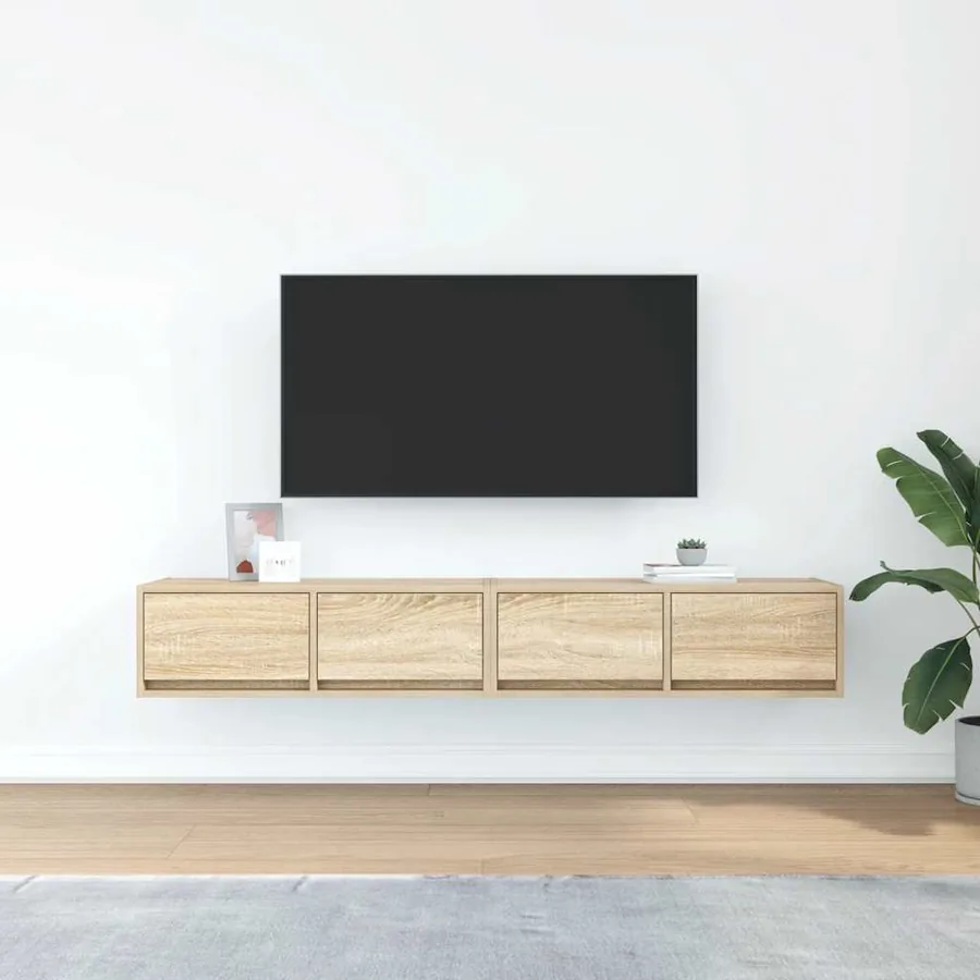 Meubles TV 2 pcs chêne sonoma 80x31x25,5 cm bois d'ingénierie - 3