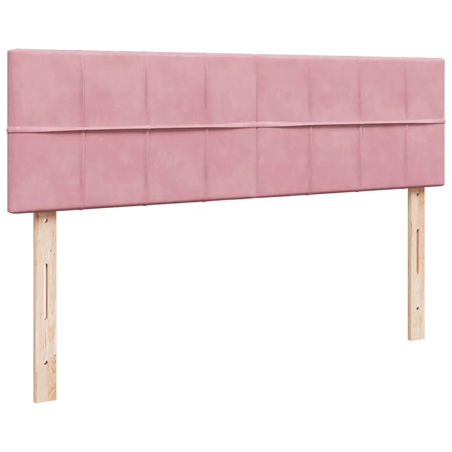 Cadre de lit ottoman avec matelas rose 140x190 cm velours - 8