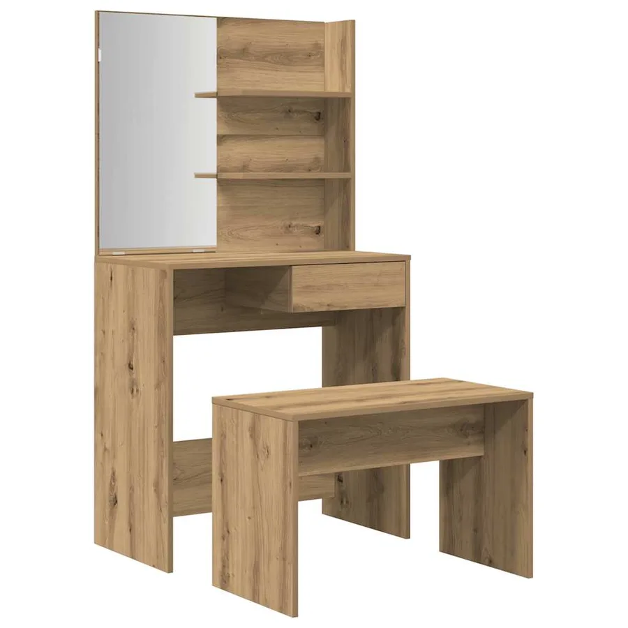 Ensemble de coiffeuse chêne artisanal bois ingénierie - 2