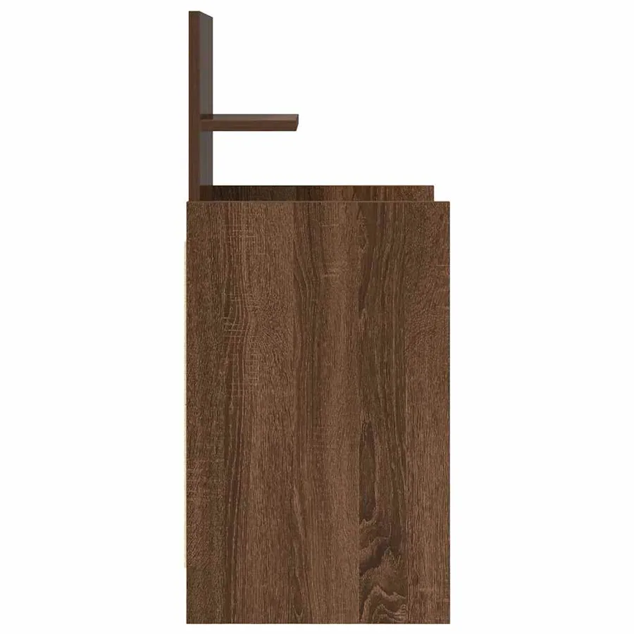 Table de chevet avec 2 tiroirs chêne marron 38x34x80 cm - 7