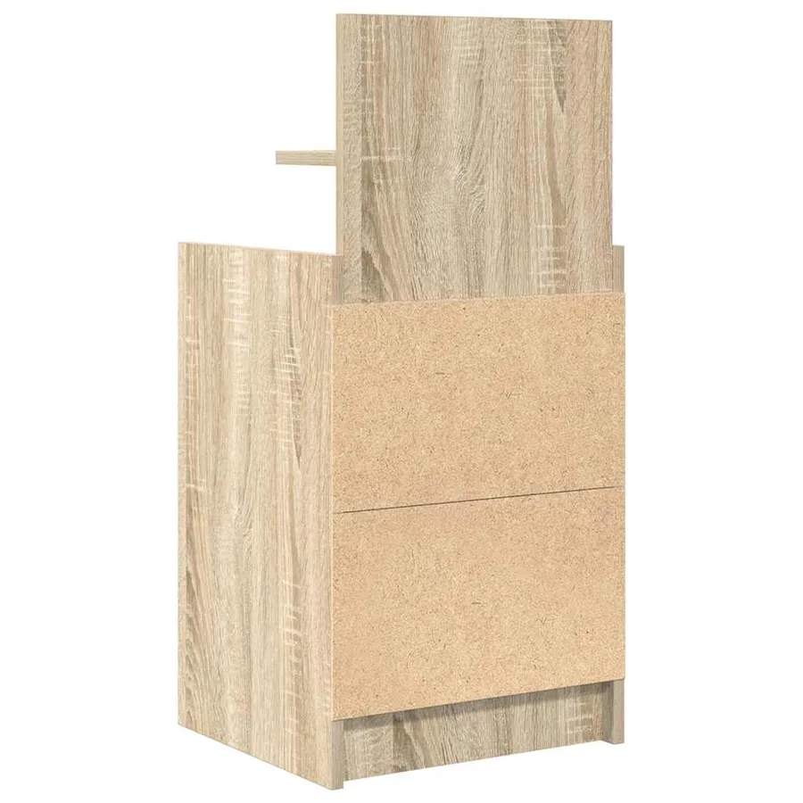 Table de chevet avec 2 tiroirs chêne sonoma 38x34x80 cm - 8