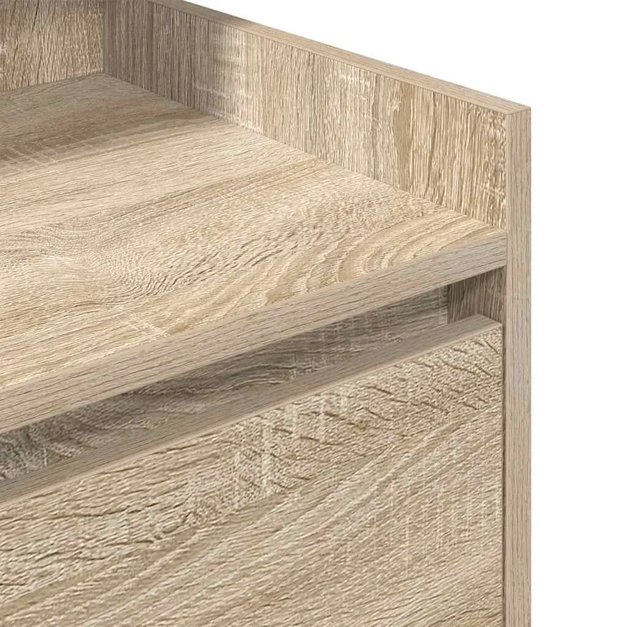 Table de chevet avec 2 tiroirs chêne sonoma 38x34x80 cm - 9