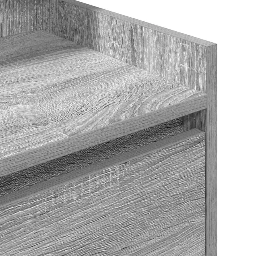 Table de chevet avec 2 tiroirs sonoma gris 38x34x80 cm - 9