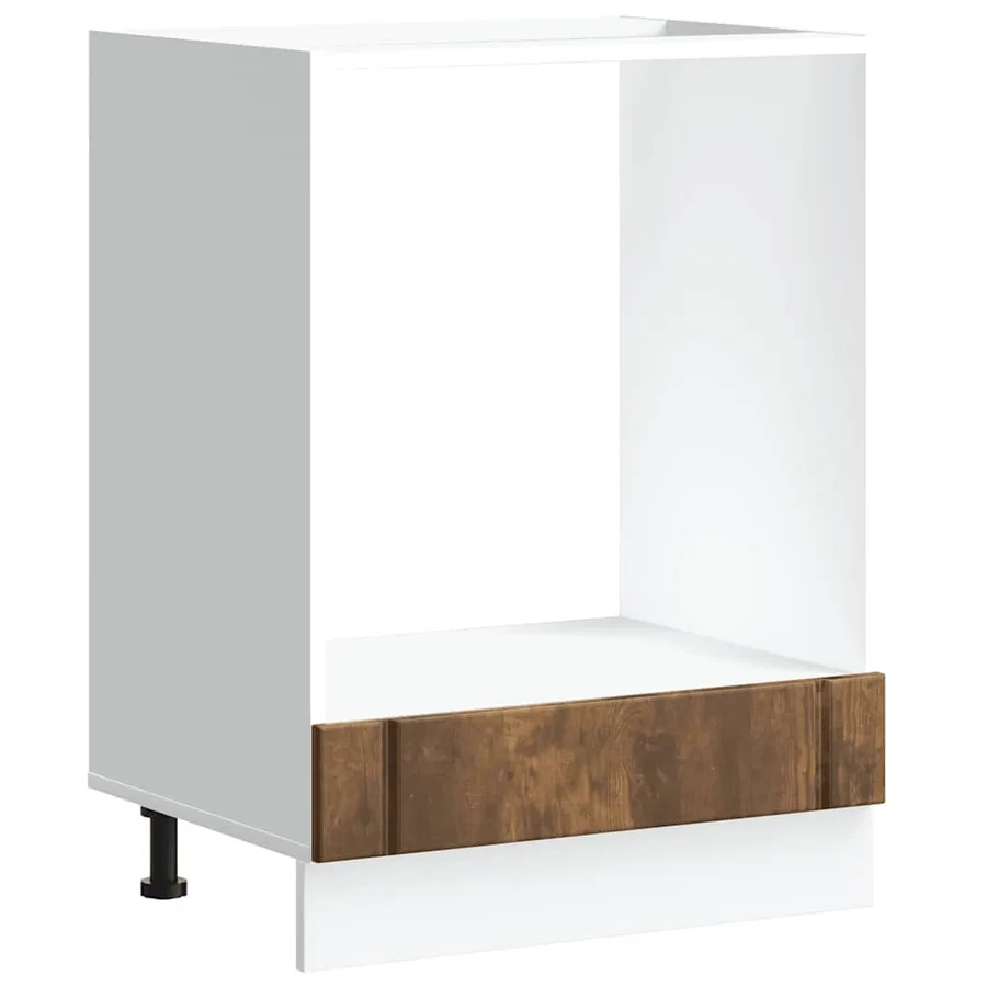 Armoire de four Lucca chêne fumé bois d'ingénierie - 2