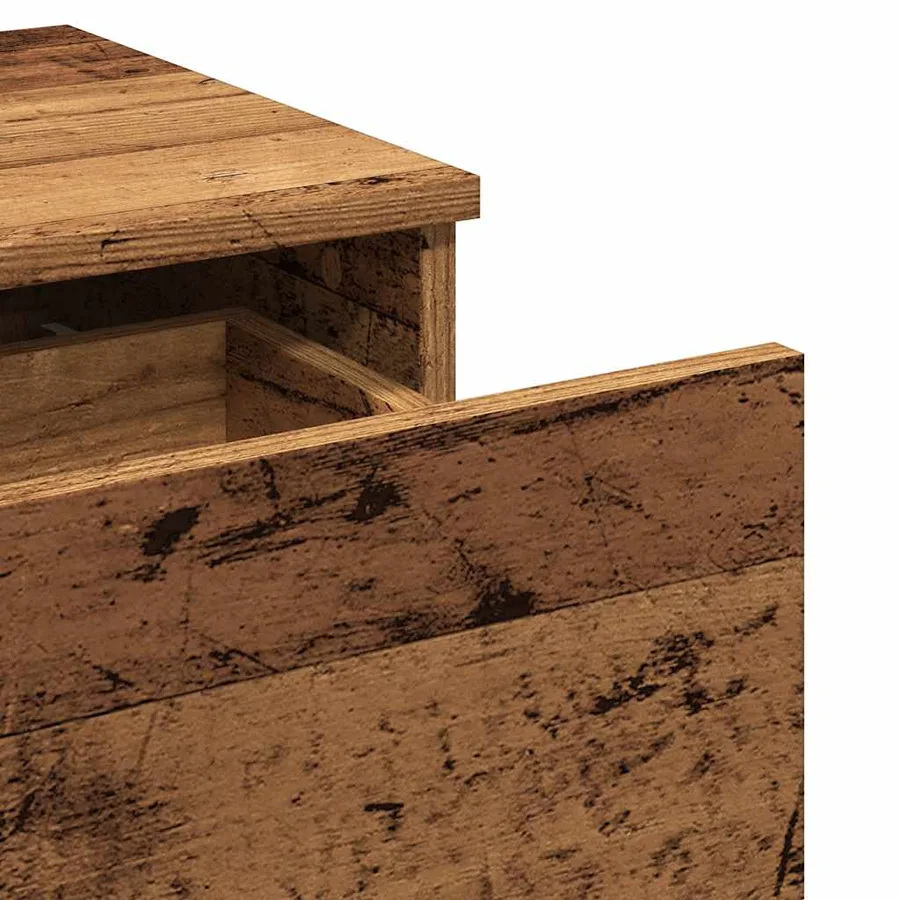 Tables de chevet 2 pcs vieux bois 40x35x65 cm bois d’ingénierie - 7