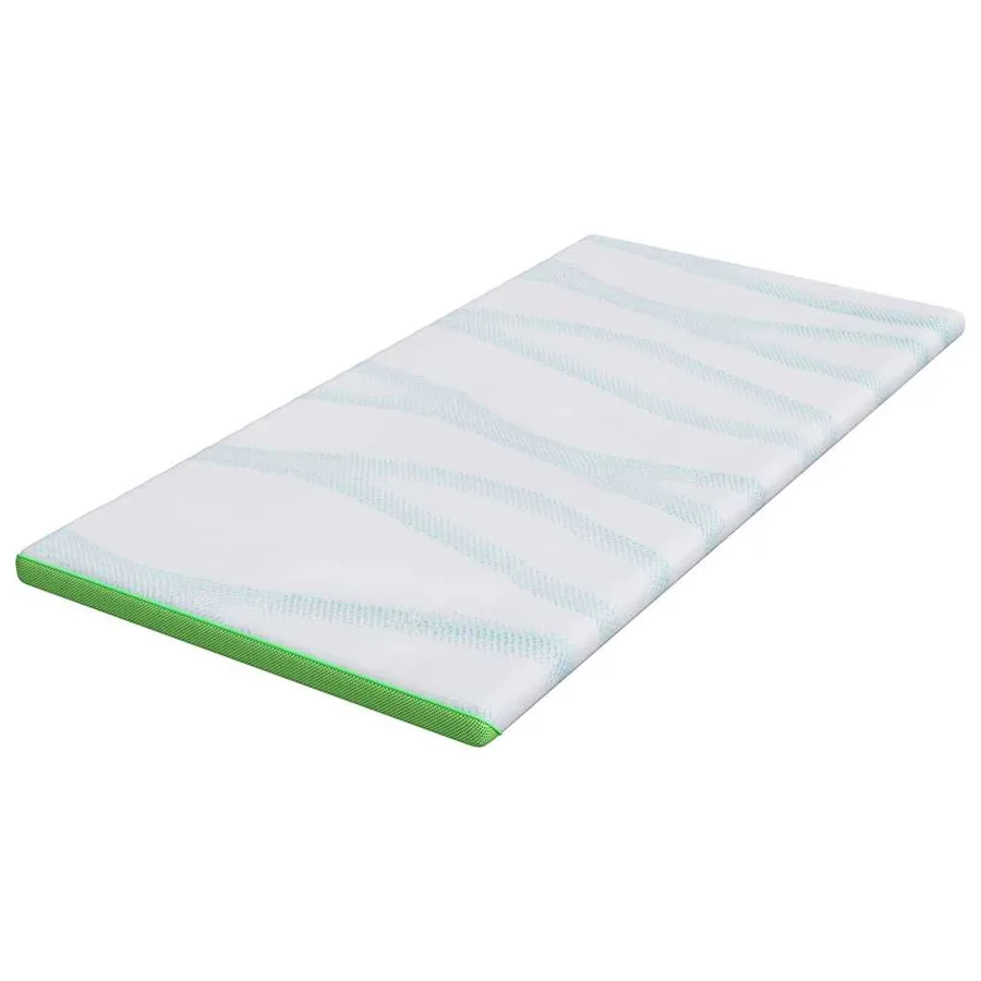 Surmatelas Blanc et vert 120 x 200 cm Tissu Jacquard - 4