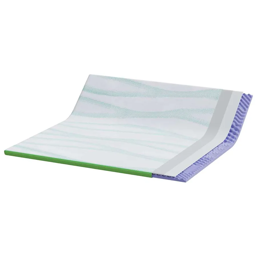 Surmatelas Blanc et vert 180 x 200 cm Tissu Jacquard - 4