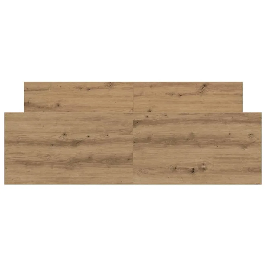 Cadre de lit sans matelas chêne artisanal 135x190 cm - 5