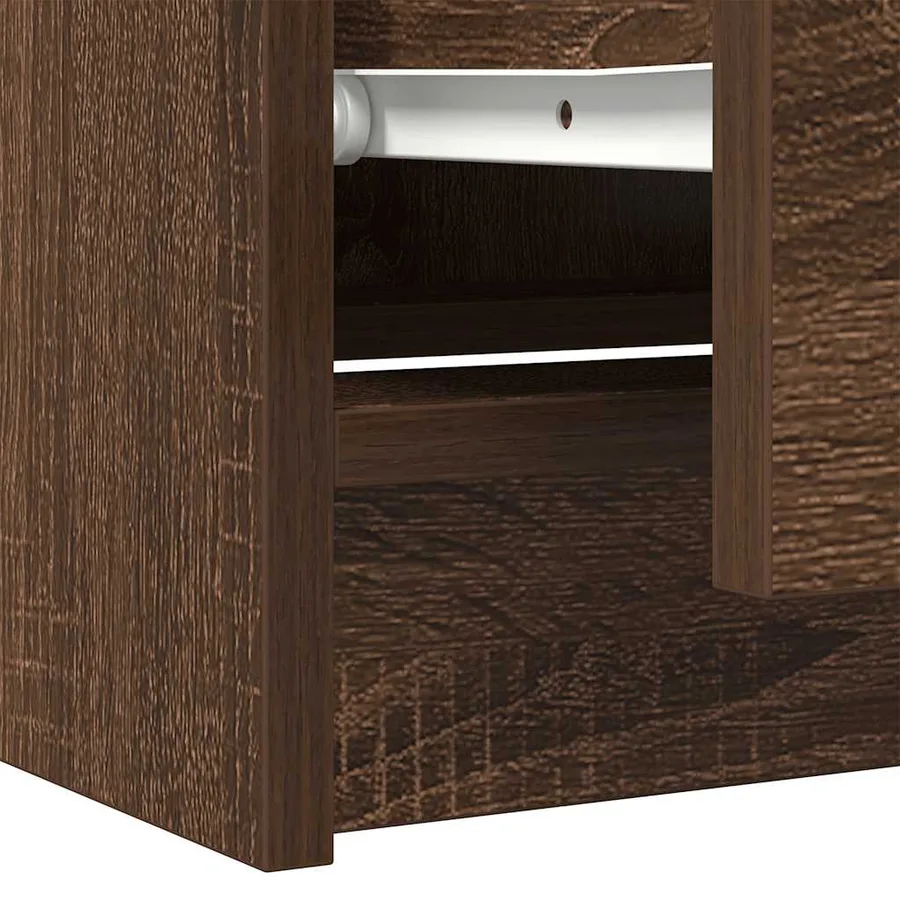 Meuble TV chêne marron 60x35x54 cm bois d'ingénierie - 10
