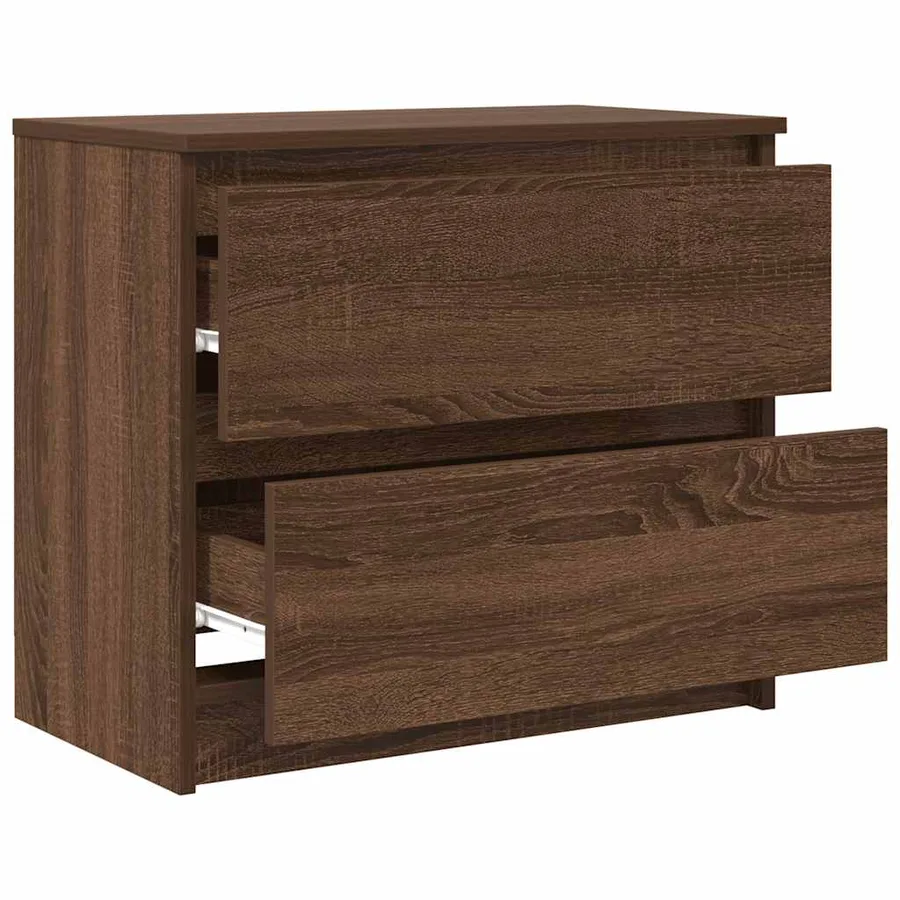 Meuble TV chêne marron 60x35x54 cm bois d'ingénierie - 5