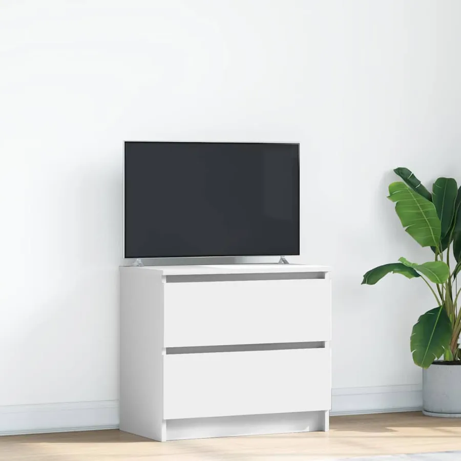 Meuble TV blanc 60x35x54 cm bois d'ingénierie