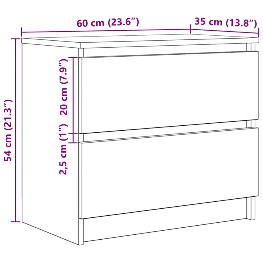 Meuble TV blanc 60x35x54 cm bois d'ingénierie - 11