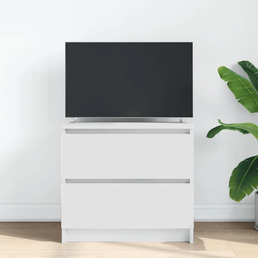 Meuble TV blanc 60x35x54 cm bois d'ingénierie - 3