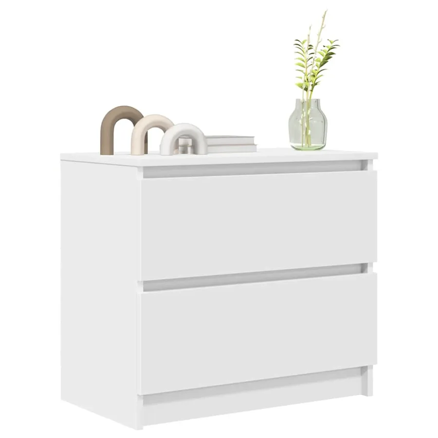 Meuble TV blanc 60x35x54 cm bois d'ingénierie - 4