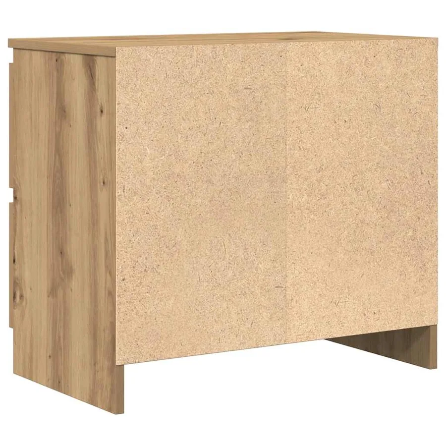 Meuble TV chêne artisanal 60x35x54 cm bois d'ingénierie - 8