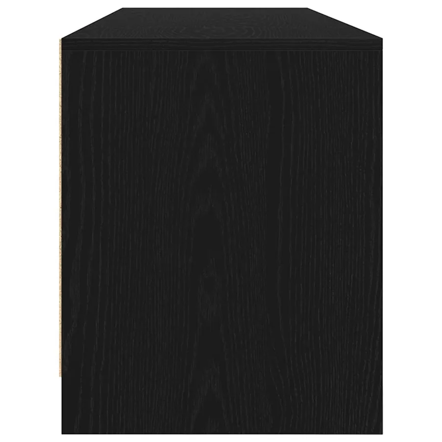 Meuble TV chêne noir 188,5x41x50 cm bois d'ingénierie - 7