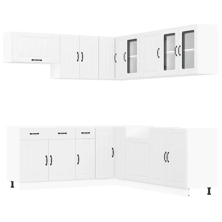 Ensemble d'armoires de cuisine 11 pcs Lucca bois d'ingénierie - 2
