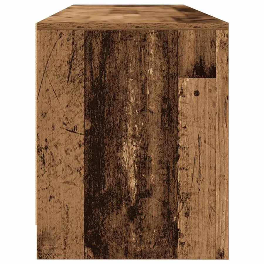 Meuble TV vieux bois 188,5x41x50 cm bois d'ingénierie - 7